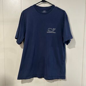 Vineyard Vines Classic Whale Tee Navy Blue Size Small 100% Cotton Preppy Coastal